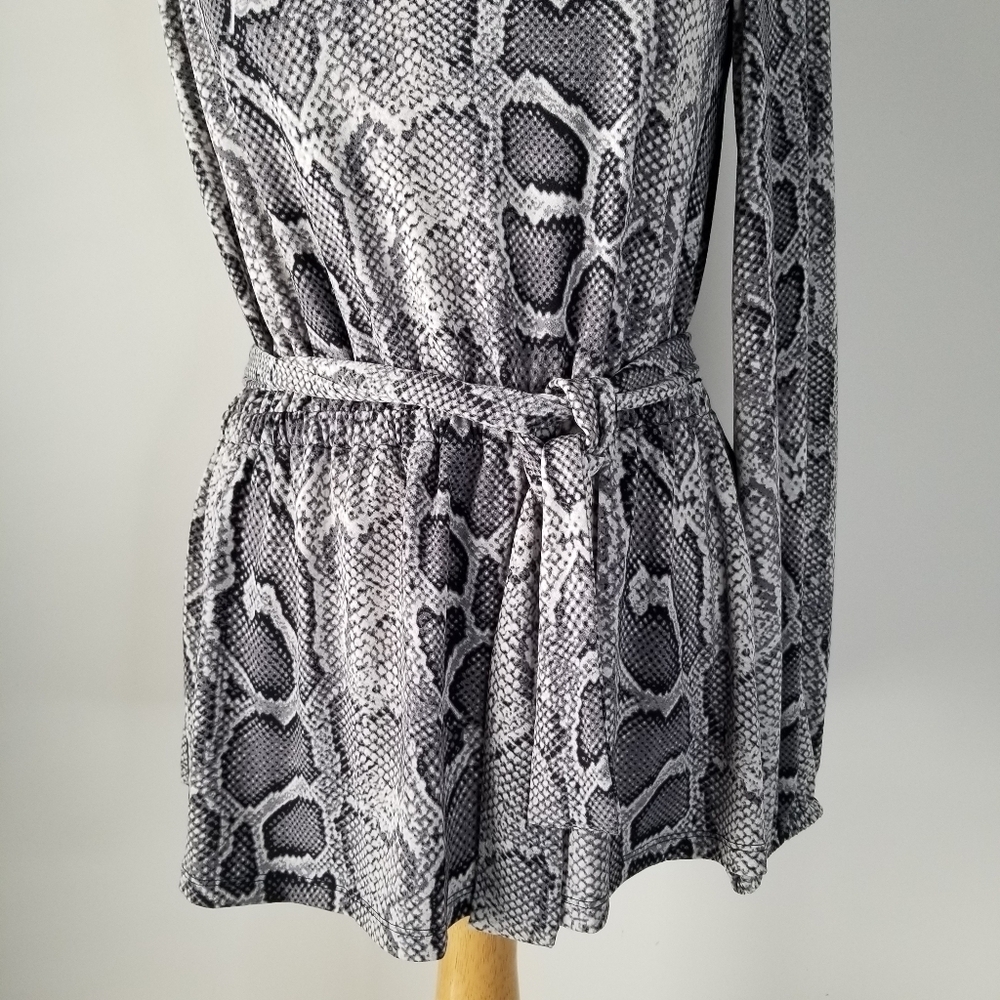 NWT Michael Kors Snake Python Print One Shoulder … - image 9